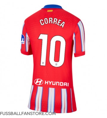 Atletico Madrid Angel Correa #10 Replik Heimtrikot Damen 2024-25 Kurzarm